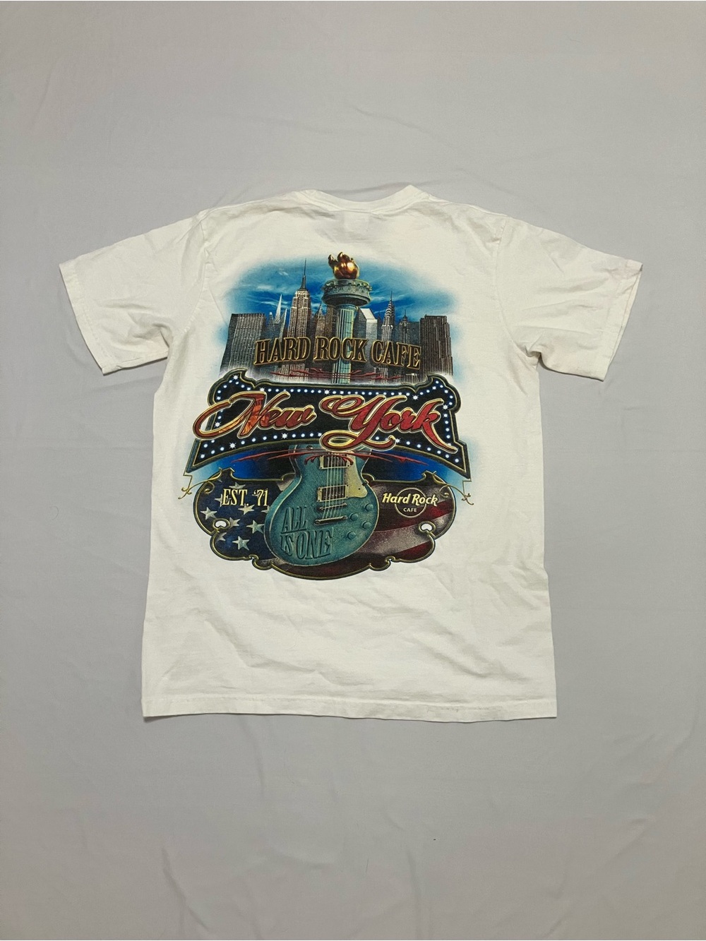Hard Rock Cafe White New York Graphic Backprint Tee